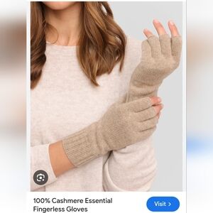 Nordstrom Beige Fingerless Gloves New With Tags